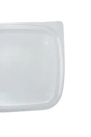 Одноразовая продукция: Крышка к контейнеру 108х82мм прямоугольная Д-Полимер /пач.=100 шт.