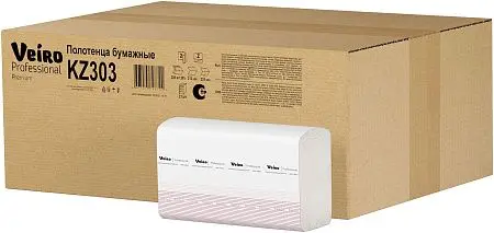 Фото №2 - VEIRO: Полотенца бумажные Z 2сл 200л 22,5х21,3см Premium белые