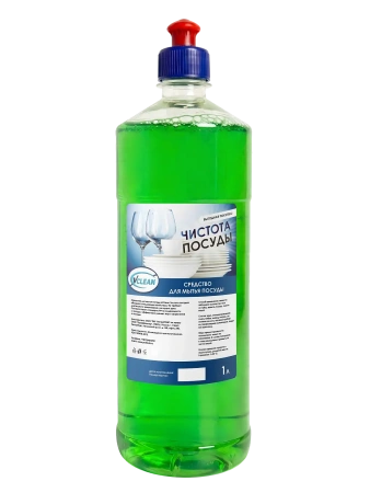 Моющее средство: Vclean чистота посуды 1л пуш-пул