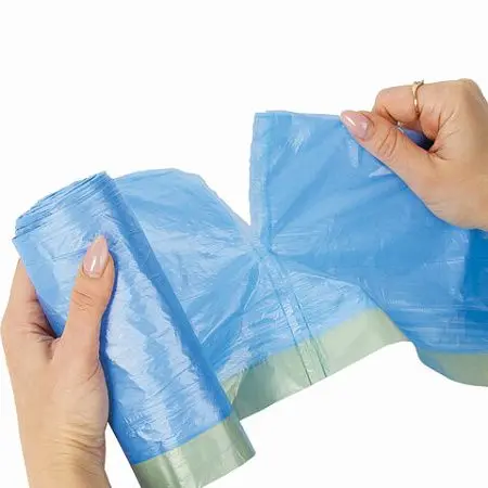 Фото №2 - Мешки для мусора: * 60л 55х62 ПНД 10мкм с завязками ЛАЙМА синие /рул.=25 шт.