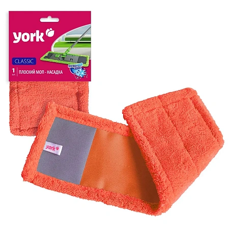 Фото №13 - Хозяйственный инвентарь: МОП насадка на швабру YORK Классик 42х13см плоский микрофибра
