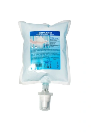 Фото №1 - Кеман: Мыло жидкое пенящееся 800 мл нейтральное в картридже бирюзовое