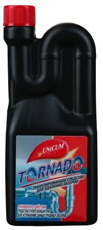 Фото №1 - Чистящее средство: УНИКУМ ТОРНАДО 600г гранулы от засоров