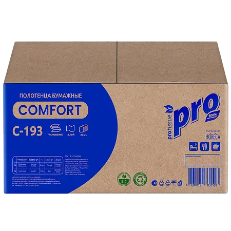 Фото №5 - Вик: Полотенца бумажные V 1сл 250л 21х22см 100% целлюлоза 33г белые PROtissue