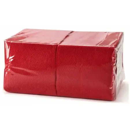 Фото №1 - Бумажные салфетки: столовые 1сл 400листов 24х24 Big Pack ROSHY красные