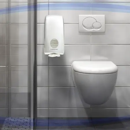 Kimberly-Clark: Диспенсер Аквариус для туалетной бумаги в пачках белый