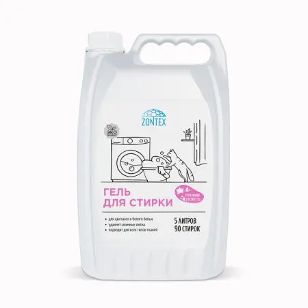 ZONTEX 5л Гель для стирки всех типов тканей Утренняя Свежесть
