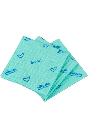 Фото №4 - Vileda: Салфетка Бризи 35,5x35см зеленая