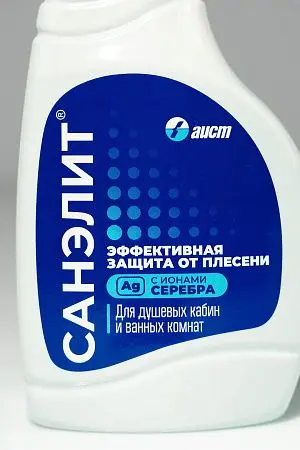 Фото №2 - Чистящее средство: САНЭЛИТ-Антиплесень 500мл (триггер) для душевых кабин, ванных комнат
