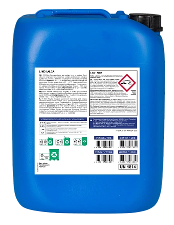 Фото №2 - Klinin: L1001 Альба 20л усилитель д/стирки текстиля щелочной