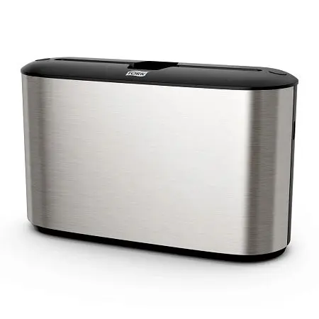 Фото №3 - Tork: Диспенсер H2 Aluminium Multifold для полотенец в пачках настольный металл