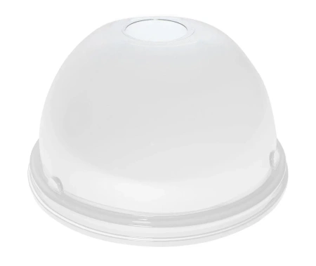Одноразовая продукция: Крышка к стакану d=90,5мм купольная с отверстием ПЭТ прозрачная /пач.=75 шт.