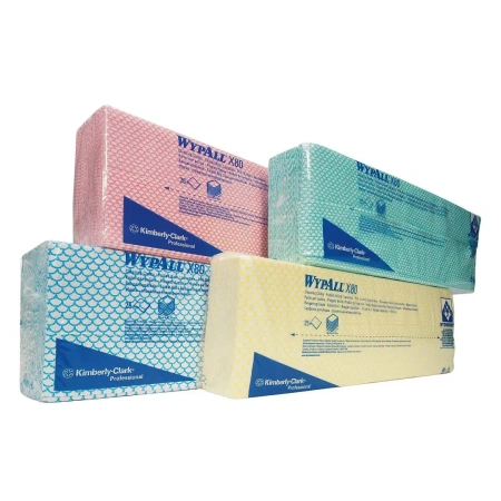Kimberly-Clark: Салфетки Вайпол Х80 1сл 41,6х34,4см синие /пач.=25 шт.