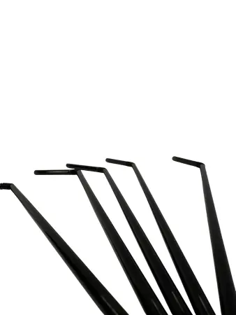 Одноразовая продукция: Трубочки для коктейля с изгибом 5х240мм черные /пач.=1000 шт.