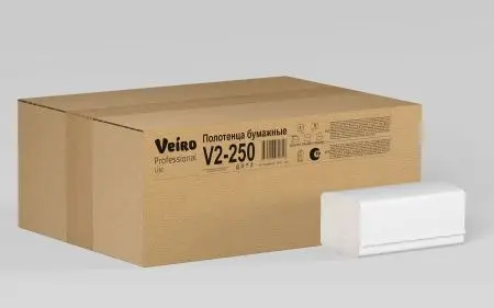Вик: Полотенца бумажные V 1сл 250л 21х21,6см белые СЫКТЫВКАР Lite