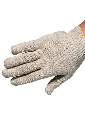 Фото №8 - Перчатки: х/б вязаные с ПВХ 5-ти ниточные белые