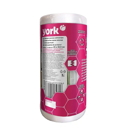 Фото №4 - ХозСалфетки: в рулоне 22,5х25 100 листов YORK Соты вискоза