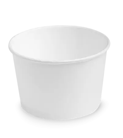 Фото №1 - Одноразовая продукция: Контейнер бумажный OSQ ROUND BOWL 300 WHITE EDITION 250мл 79/100х65мм без кр. круг. бел. /пач.=30 шт.
