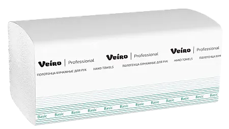 Фото №3 - VEIRO: Полотенца бумажные V 1сл 250л 21х21,6см Basic натуральный