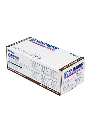 Фото №15 - Перчатки: латексные Dermagrip High Risk XL неопудренные нестерильные синие /пач.=50 шт.