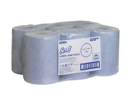 Kimberly-Clark: Полотенца бумажные Скотт Слимролл 1сл 165м/20 синие